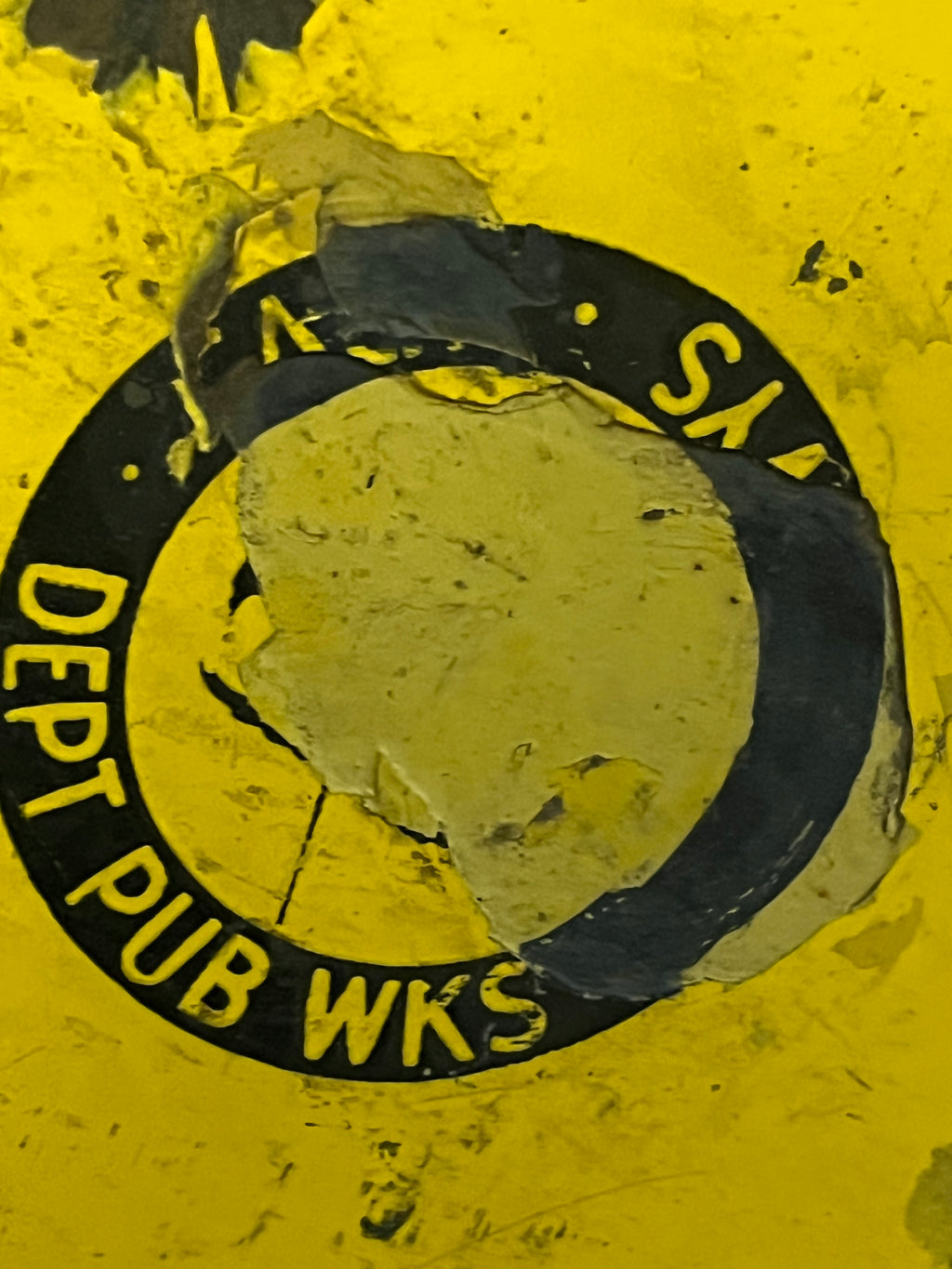 Porcelain Enameled sign w/ Button Reflectors “ROAD CLOSED”